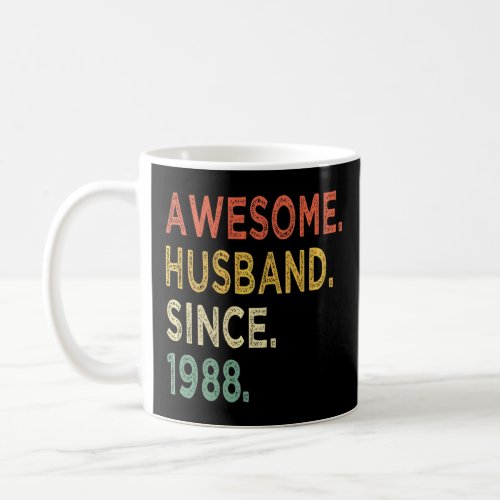 Awesome Husband Since 1988 34 Wedding Aniversary  Coffee Mug
