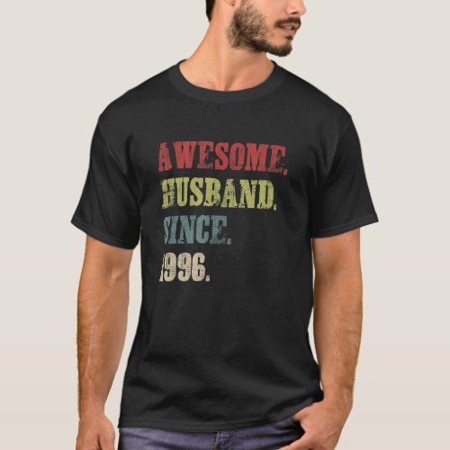 Awesome Husband Since 1996  26 Wedding Aniversary T_Shirt