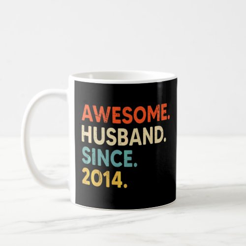 Awesome Husband Since 2014 8 Wedding Aniversary  V Coffee Mug