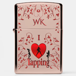 Awesome I Heart Tap Dance Monogram  Zippo Lighter