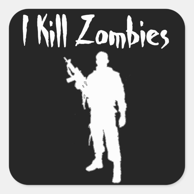 AWESOME I KILL ZOMBIES - STICKER (Front)