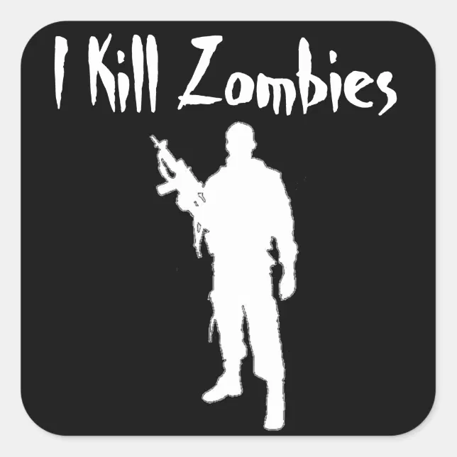 AWESOME I KILL ZOMBIES - STICKER (Front)