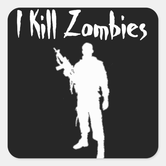 AWESOME I KILL ZOMBIES - STICKER (Front)