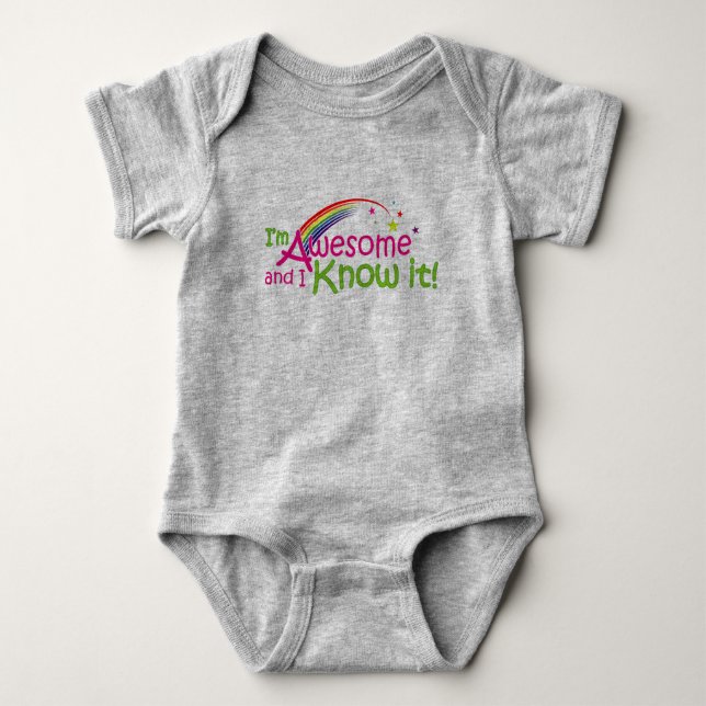 Awesome & I know it Baby Bodysuit (Front)