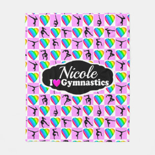 AWESOME I LOVE GYMNASTICS DESIGN FLEECE BLANKET