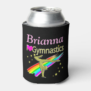 AWESOME I LOVE GYMNASTICS PERSONALIZED CAN COOLER