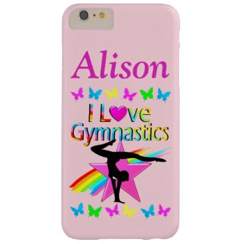 Awesome I Love Gymnastics Personalized Phone Case by MySportsStar at Zazzle