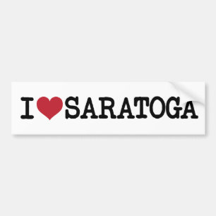 Awesome 'I Love Saratoga' Bumper Sticker