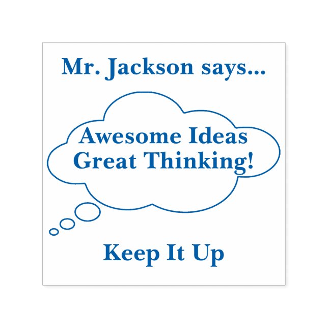 Awesome Ideas Teacher Rubber Stamp (Design)