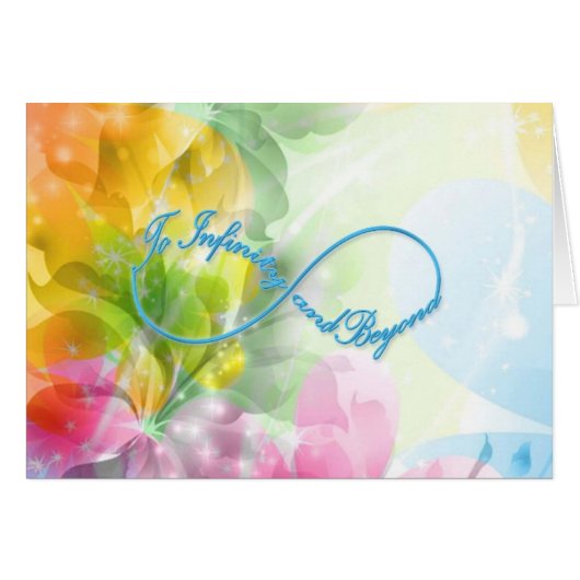Awesome Infinity symbol "To infinity and beyond" Cards (Front Horizontal)