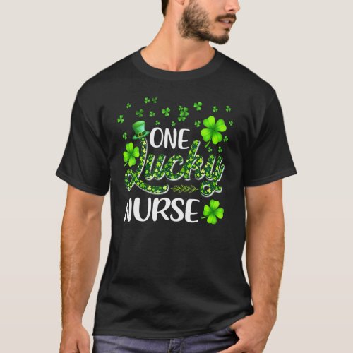 Awesome Irish Nurse St Patricks Day Leopard Glitte T_Shirt