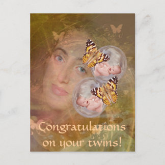 Awesome it'a twins postcard