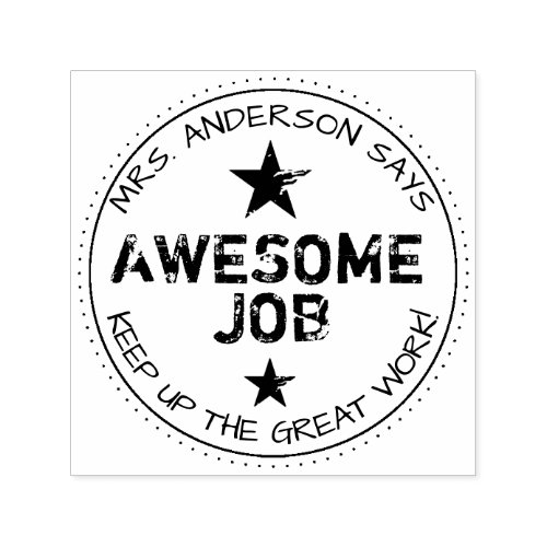 Awesome Job  Personalized Teachers Self_inking Stamp