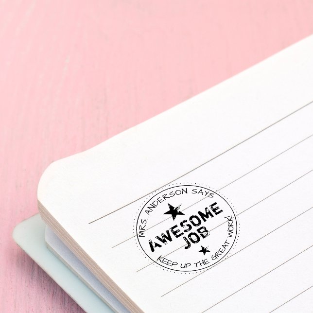 Awesome Job | Personalized Teachers Self-inking Stamp (Creator Uploaded)