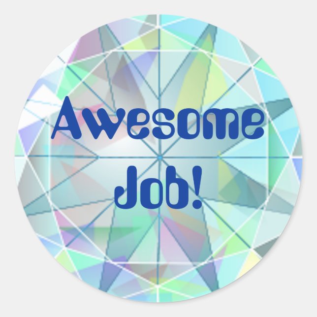 Awesome Job Treasure Bling Stickers (Front)