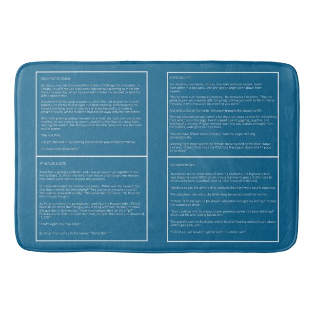 Awesome Jokes custom color bath mat #2 (Front)