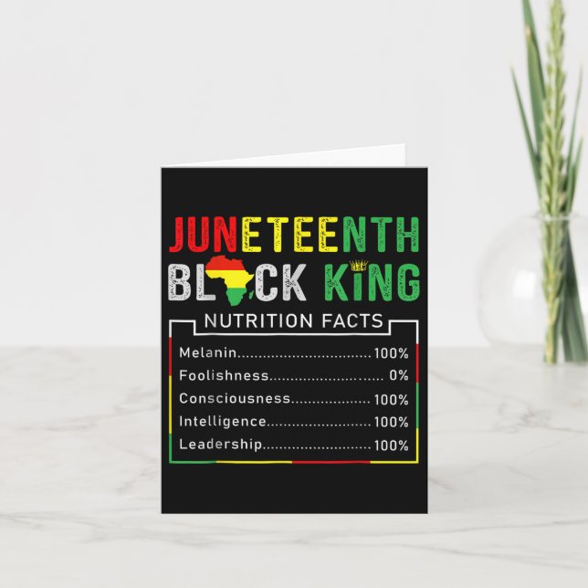 Awesome Juneteenth Black King Melanin Fathers Day  Card (Front)