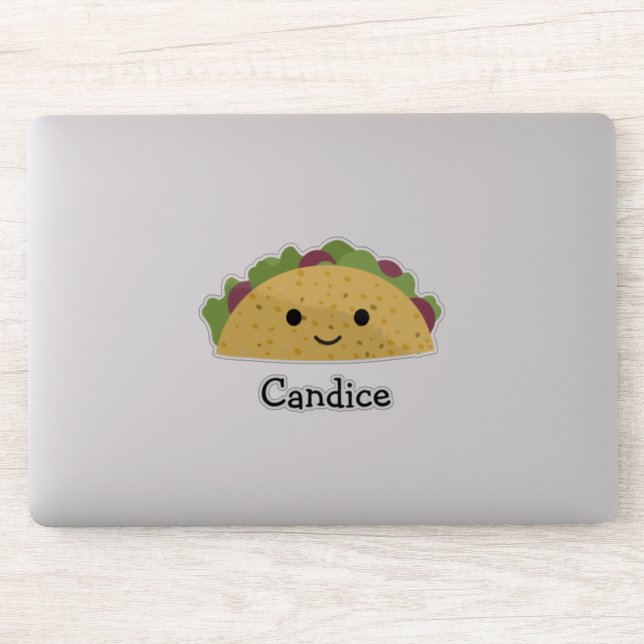 Awesome Kawaii Taco Sticker (Computer)