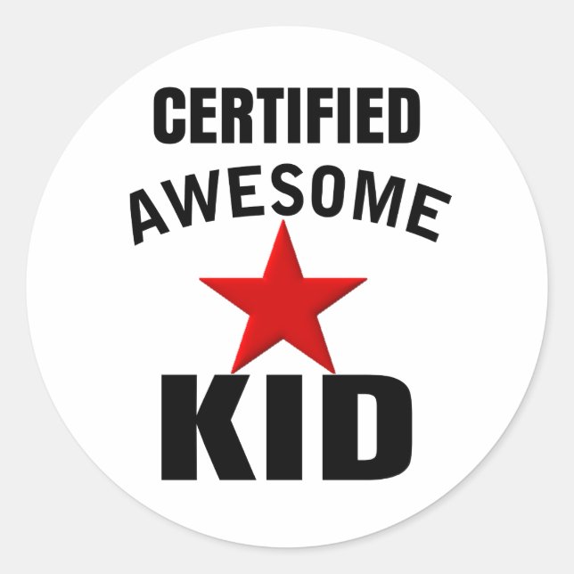 Awesome Kid Classic Round Sticker (Front)