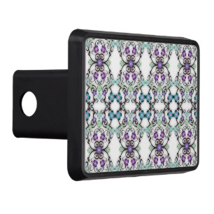 Awesome Lacy Look of Blue Violet Flowers Hitch Cover