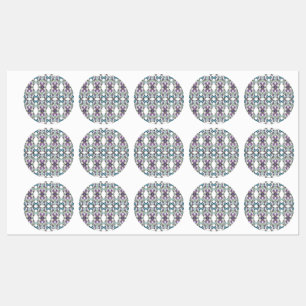 Awesome Lacy Look of Blue Violet Flowers Labels
