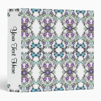 Awesome Lacy Look of Blue Violet Flowers Personal 3 Ring Binder