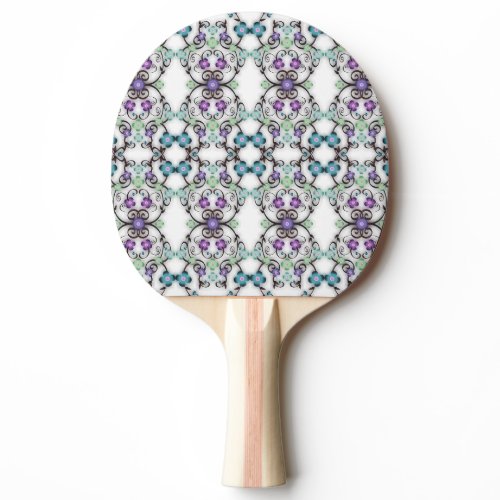 Awesome Lacy Look of Blue Violet Flowers  Ping Pong Paddle