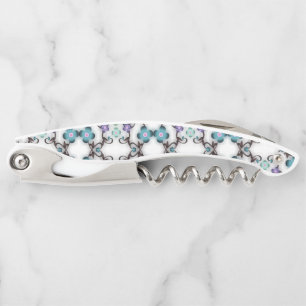 Awesome Lacy Look of Blue Violet Flowers Waiter's Corkscrew