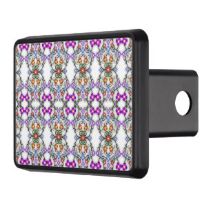 Awesome Lacy Look of Flowers Pink Hitch Cover