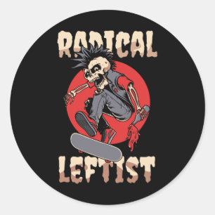 Awesome Left Handed Left Hander Club Radical Lefti Classic Round Sticker