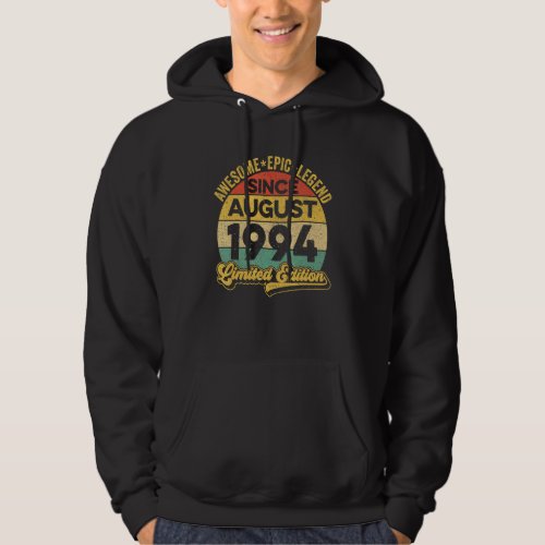 Awesome Legend Since August 1994 28th Birthday 28  Hoodie