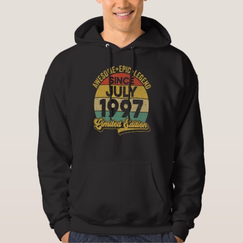 Awesome Legend Since July 1997 25th Birthday 25 Ye Hoodie