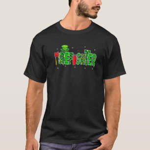Awesome Leopard Glitter Firefighter St Pattys Day T-Shirt
