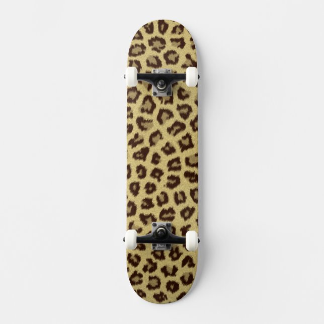 Awesome Leopard Print / Big Cat Skateboard Deck (Front)