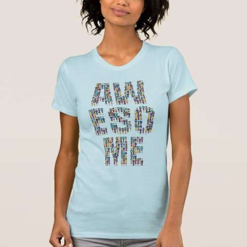 Awesome letters people multi_colored T_Shirt