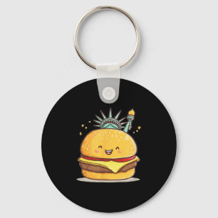 Awesome Liberty Statue Burger Costume For Boys And Keychain