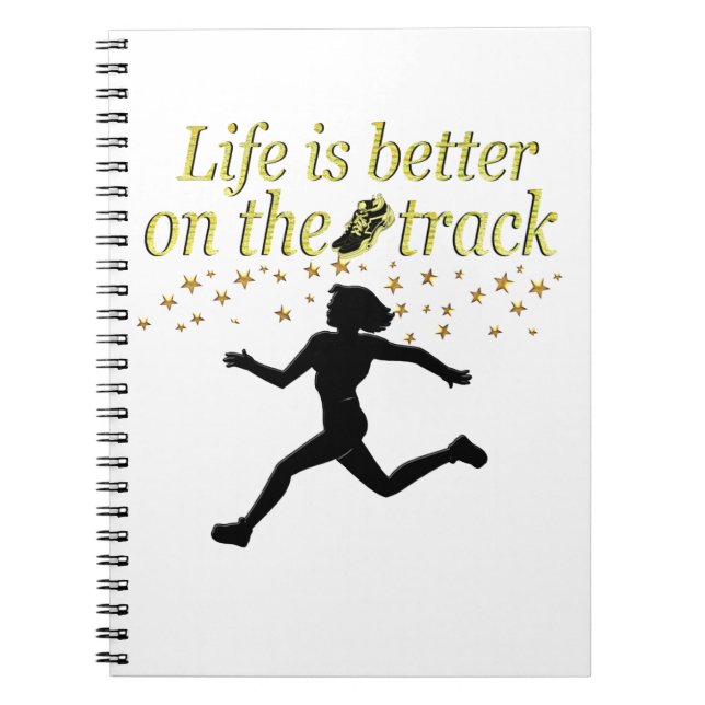 AWESOME LIFE IS BETTER ON THE TRACK DESIGN NOTEBOOK (Front)