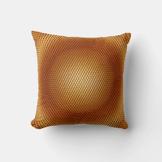 Awesome Light and dark gold colour tones metal Throw Pillow (Front)