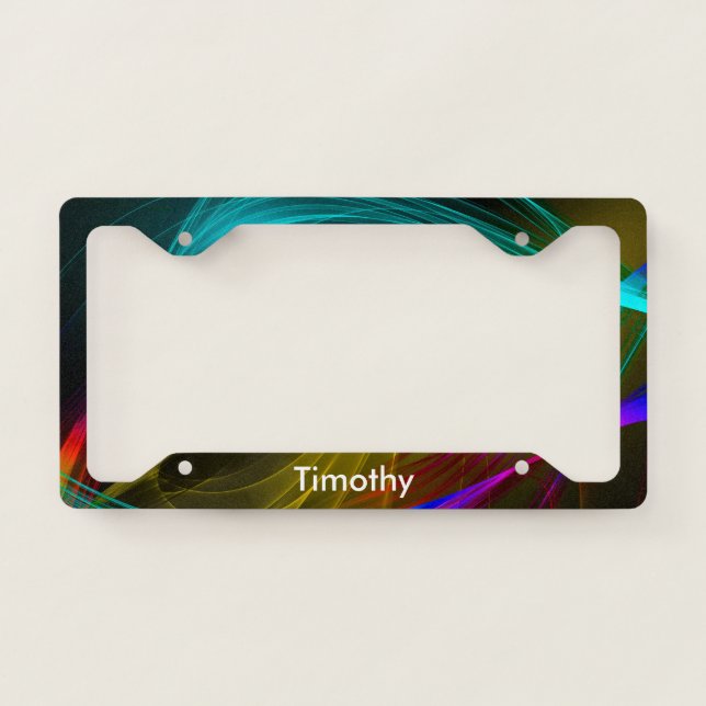 Awesome Light Rays License Plate Frame (Front)