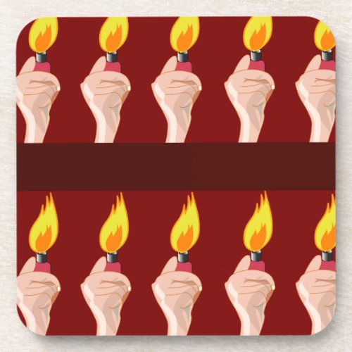 Awesome Lighter Music Fun Concert Pattern Beverage Coaster