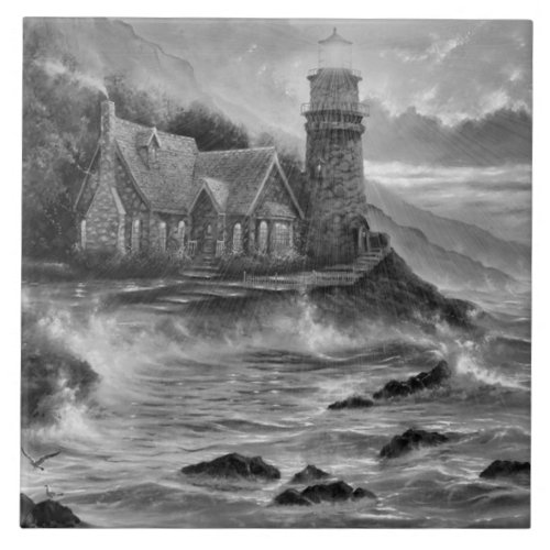 Awesome Lighthouse  Ceramic Tile