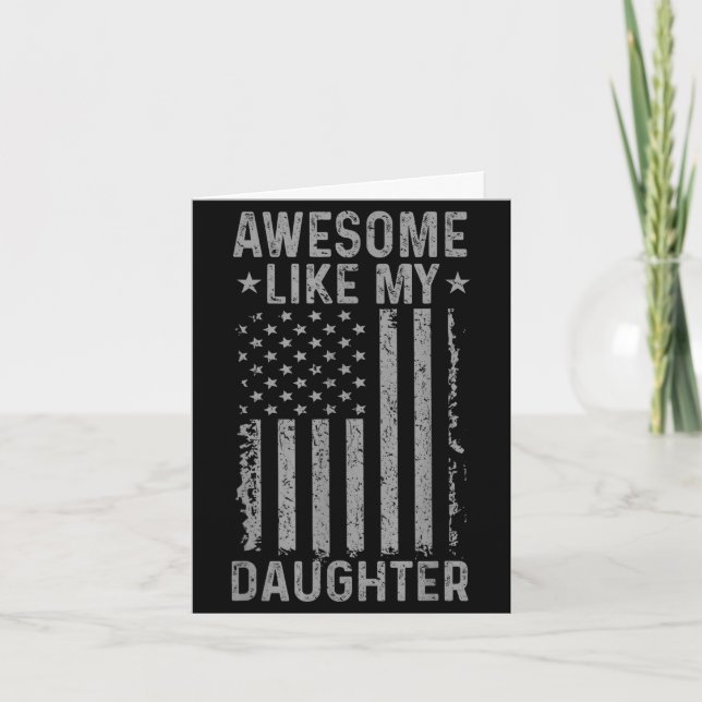 Awesome like daughter funny dad from daughter card (Front)
