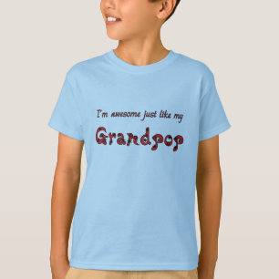 Awesome Like Grandpop Light Blue T-Shirt