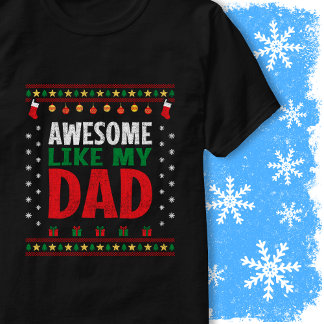 Awesome Like My Dad Christmas Vintage Sweater Look