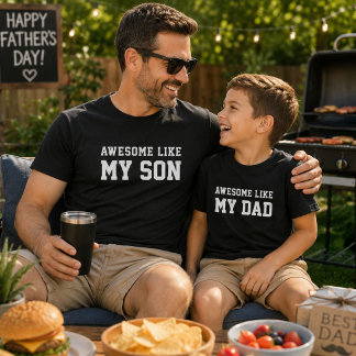 Awesome Like My Dad Funny Kids Shirt Gift 