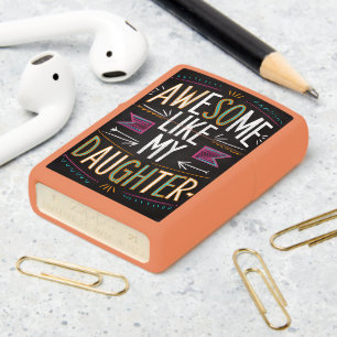 Awesome Like My Daughter Chalkboard Art Zippo Lighter
