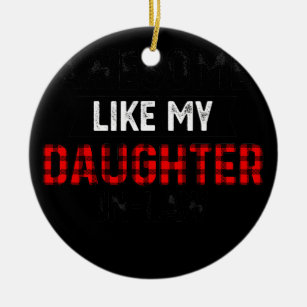 Awesome Like My Daughter in Law Family Lovers  Ceramic Ornament