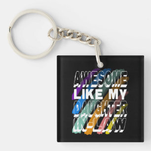 Awesome Like My Daughter-In-Law, Family Quote Keychain
