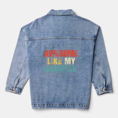 Awesome Like My Daughter  Men  Fathers Day Dad 2  Denim Jacket