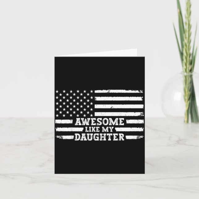 Awesome Like My Daughter Men Funny  Card (Front)